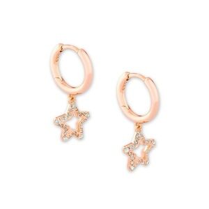 Kendra Scott rose gold star huggie hoops